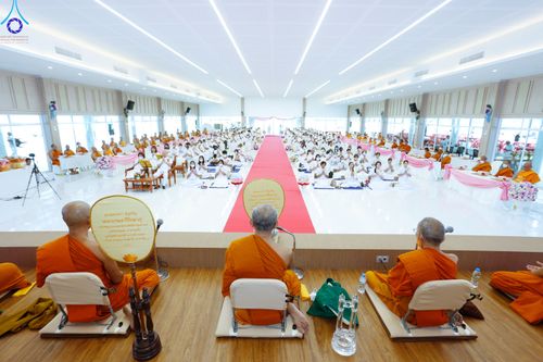 ภาพ No.83265:พิธีถวายสังฆทานคณะสงฆ์ 85 รูป  และพิธีทอดผ้าป่ายกช่อฟ้าดวงแก้ว มหาวิหารหลวงปู่  วันอาทิตย์ที่ 18 มิถุนายน 2566 ณ ศูนย์ปฏิบัติธรรมภาคใต้ อ.บางกล่ำ จ.สงขลา