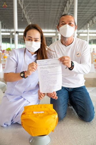 ภาพ No.44292:ประมวลภาพพิธีเวียนประทักษิณ, พิธีวันทาพระมหาธรรมกายเจดีย์ และพิธีขอขมารับผ้าไตร โครงการบวชภาคฤดูร้อน พ.ศ. 2565