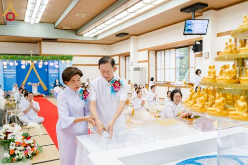 ภาพ No.220979:วันที่ 13 เมษายน พ.ศ. 2568 พิธีโปรยรัตนชาติปฐมเริ่มสถาปนาเจดีย์ และ พิธีเปิดหมู่บ้านปฏิบัติธรรม เพื่อการบรรลุธรรม ณ วัดป่าธรรมกายนานาชาติโทชิหงิ  ประเทศญี่ปุ่น