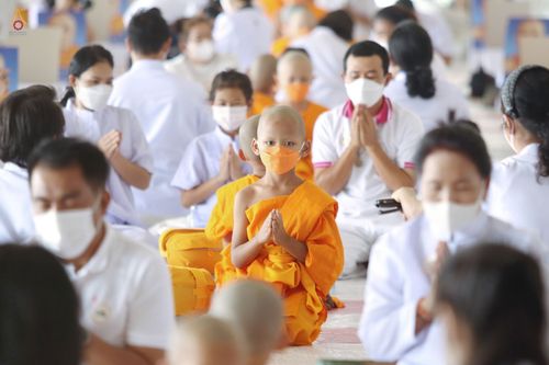 ภาพ No.44420:ประมวลภาพพิธีบรรพชา และพิธีถวายบาตร โครงการบวชภาคฤดูร้อน พ.ศ. 2565