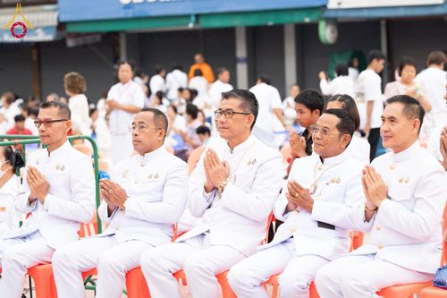 ภาพ No.210274:วันอาทิตย์ที่ 9 มีนาคม พ.ศ. 2568 พ่อเมืองโคราชจัดตักบาตรพระหมื่น ทำบุญเมือง 557 ปี