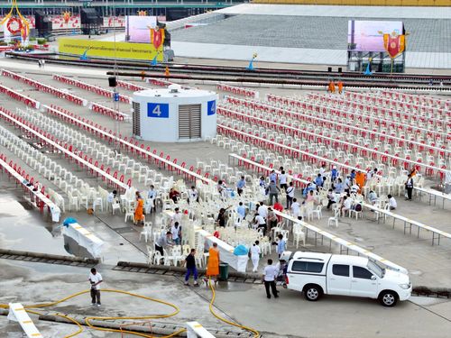 ภาพ No.218937:วันที่ 18-20 เมษายน พ.ศ. 2568 การเตรียมงานในลานธรรม , วิหารคด เพื่องานวันคุ้มครองโลก 22 เมษายน พศ. 2568