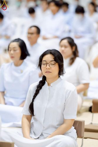 ภาพ No.222779:วันอาทิตย์ต้นเดือนที่ 4 พฤษภาคม พ.ศ. 2568 พิธีบูชาข้าวพระ ณ สภาธรรมกายสากล วัดพระธรรมกาย