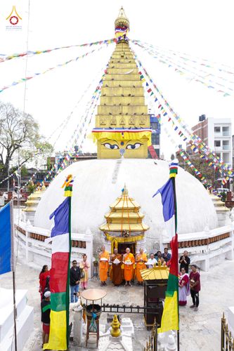 ภาพ No.81009:วัดพระธรรมกายน้อมถวายพระบรมสารีริกธาตุ เพื่อประดิษฐานเจดีย์จารุมตี เมืองกาฐมาณฑุ เนปาล  วันเสาร์ที่ 6 พฤษภาคม พ. ศ. 2566