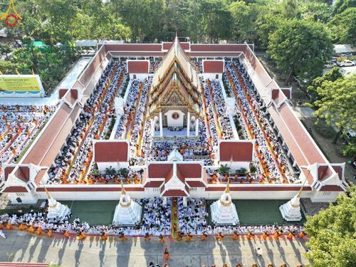 ภาพ No.195471:พิธีต้อนรับพระธรรมยาตรา ณ อนุสรณ์สถานลำดับที่ 4 สถานที่เกิดด้วยกายธรรม วัดโบสถ์(บน) ต.บางคูเวียง จ.นนทบุรี ในโครงการธรรมยาตรา กตัญญูบูชา มหาปูชนียาจารย์ พระมงคลเทพมุนี(สด จนฺทสโร) พระผู้ปราบมาร อนุสรณ์สถาน 7 แห่ง ปีที่ 13 วันที่ 15 มกราคม พ.ศ. 2568