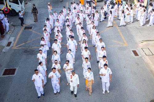 ภาพ No.211365:วันอาทิตย์ที่ 16 มีนาคม พ.ศ. 2568 ธรรมยาตราอัญเชิญพระบรมสารีริกธาตุ รอบเมืองปัตตานี ประดิษฐาน ณ ปทุมเจดีย์ เจดีย์พระพุทธเจ้า 5 พระองค์  ศูนย์อบรมเยาวชนปัตตานี