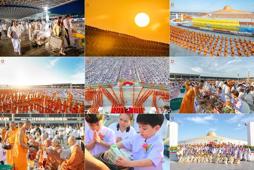 พิธีตักบาตรฉลองพระใหม่ ต้อนรับพุทธศักราช 2568 ณ ลานธรรมพระมหาธรรมกายเจดีย์ วัดพระธรรมกาย จ.ปทุมธานี วันที่ 1 มกราคม พ.ศ. 2568