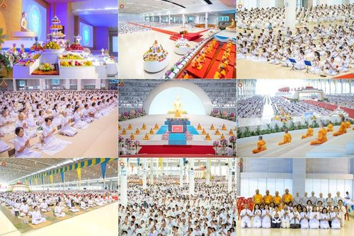 พิธีบูชาข้าวพระ วันขึ้นปีใหม่ 2568 ณ วัดพระธรรมกาย จ.ปทุมธานี วันที่ 1 มกราคม พ.ศ. 2568