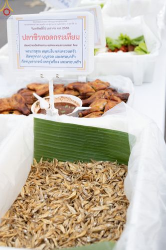 ภาพ No.189491:พิธีถวายภัตตาหารเป็นสังฆทาน แด่พระธรรมยาตรา ในโครงการธรรมยาตรา กตัญญูบูชา มหาปูชนียาจารย์ พระมงคลเทพมุนี(สด จนฺทสโร) พระผู้ปราบมาร อนุสรณ์สถาน 7 แห่ง ปีที่ 13 ณ อนุสรณ์สถานมหาวิหารพระมงคลเทพมุนี (โลตัสแลนด์) อ.สองพี่น้อง จ.สุพรรณบุรี วันที่ 5 มกราคม 2568