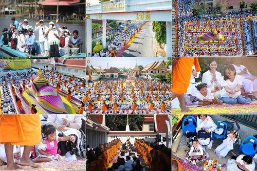 พิธีต้อนรับพระธรรมยาตรา ณ อนุสรณ์สถานลำดับที่ 4 สถานที่เกิดด้วยกายธรรม วัดโบสถ์(บน) ต.บางคูเวียง จ.นนทบุรี ในโครงการธรรมยาตรา กตัญญูบูชา มหาปูชนียาจารย์ พระมงคลเทพมุนี(สด จนฺทสโร) พระผู้ปราบมาร อนุสรณ์สถาน 7 แห่ง ปีที่ 13 วันที่ 15 มกราคม พ.ศ. 2568