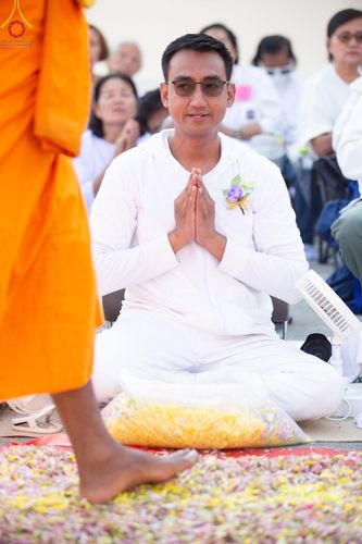 ภาพ No.196284:พิธีต้อนรับพระธรรมยาตรา ณ อนุสรณ์สถานลำดับที่ 4 สถานที่เกิดด้วยกายธรรม วัดโบสถ์(บน) ต.บางคูเวียง จ.นนทบุรี ในโครงการธรรมยาตรา กตัญญูบูชา มหาปูชนียาจารย์ พระมงคลเทพมุนี(สด จนฺทสโร) พระผู้ปราบมาร อนุสรณ์สถาน 7 แห่ง ปีที่ 13 วันที่ 15 มกราคม พ.ศ. 2568
