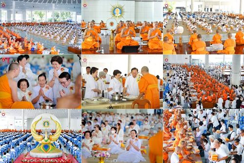 พิธีถวายภัตตาหารแด่พระภิกษุ สามเณร  บูชาธรรมคุณยายอาจารย์มหารัตนอุบาสิกาจันทร์ ขนนกยูง เนื่องในวาระวันคล้ายวันเกิดครบ 116 ปี วันอาทิตย์ที่ 19 มกราคม พ.ศ. 2568 ณ หอฉันคุณยายอาจารย์ฯ วัดพระธรรมกาย