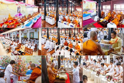 พิธีเจริญพระพุทธมนต์ ปฏิบัติธรรม มอบทุนการศึกษา ถวายสังฆทาน 108 วัด เพื่อถวายเป็นพุทธบูชา และขับเคลื่อนโครงการหมู่บ้านรักษาศีล 5 โดยคณะสงฆ์จังหวัดนครปฐม คณะศิษยานุศิษย์วัดพระธรรมกาย โครงการธรรมยาตรา ปีที่ 13 ณ วัดบางปลา อำเภอบางเลน จังหวัดนครปฐม