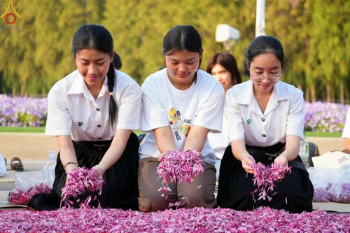 ภาพ No.202420:พิธีต้อนรับพระธรรมยาตรา ณ อนุสรณ์สถานลำดับที่ 7 สถานที่ขยายวิชชาธรรมกาย วัดพระธรรมกาย ต.คลองสาม อ.คลองหลวง จ.ปทุมธานี ในโครงการธรรมยาตรา กตัญญูบูชา มหาปูชนียาจารย์ พระมงคลเทพมุนี(สด จนฺทสโร) พระผู้ปราบมาร อนุสรณ์สถาน 7 แห่ง ปีที่ 13 วันที่ 26 มกราคม 2568