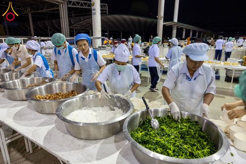 ภาพ No.202892:พิธีถวายภัตตาหารเป็นสังฆทาน แด่พระธรรมยาตรา ณ วัดพระธรรมกาย ตำบลคลองสาม อำเภอคลองหลวง จังหวัดปทุมธานี ในโครงการธรรมยาตรา กตัญญูบูชา มหาปูชนียาจารย์ พระมงคลเทพมุนี(สด จนฺทสโร) พระผู้ปราบมาร อนุสรณ์สถาน 7 แห่ง ปีที่ 13 วันที่ 28 มกราคม พ.ศ. 2568
