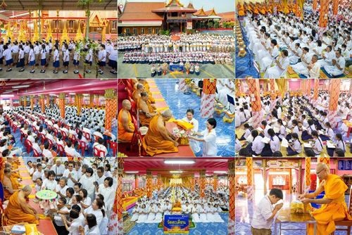 พิธีทอดผ้าป่าทำนุบำรุงศาสนสถาน ณ วัดตะเคียน ตำบลบางคูเวียง อำเภอบางกรวย จังหวัดนนทบุรี ในโครงการธรรมยาตรา กตัญญูบูชา มหาปูชนียาจารย์ พระมงคลเทพมุนี(สด จนฺทสโร) พระผู้ปราบมาร อนุสรณ์สถาน 7 แห่ง ปีที่ 13 วันที่ 29 มกราคม พ.ศ. 2568