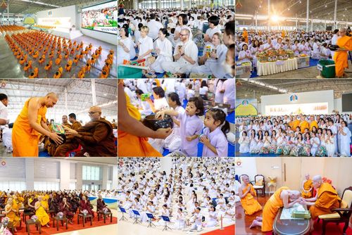 พิธีตักบาตร และปฏิบัติธรรมช่วงสาย ในวันมาฆบูชา วันพุธที่ 12 กุมภาพันธ์ พ.ศ. 2568 ณ วัดพระธรรมกาย จังหวัดปทุมธานี