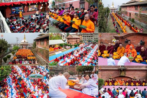 วันที่ 28 กุมภาพันธ์ พ.ศ.2568 พิธีเปิดโครงการบวชสามเณร พิธีถวายไทยธรรม พิธีขอขมามอบผ้าไตร  ณ เมืองปาตัน ประเทศเนปาล