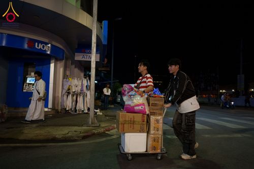 ภาพ No.211724:วันอาทิตย์ที่ 9 มีนาคม พ.ศ. 2568 พ่อเมืองโคราชจัดตักบาตรพระหมื่น ทำบุญเมือง 557 ปี