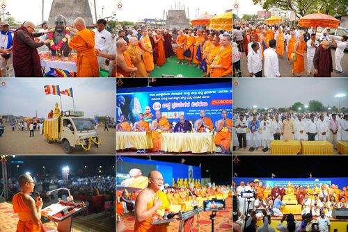 วันอาทิตย์ที่ 23 มีนาคม พ.ศ. 2568 ❖ คณะสงฆ์นานาชาติส่งมอบพระประธาน 108 องค์ ทั่วอินเดียรำลึกชาตกาล 134 ปี ดร.อัมเบดการ์