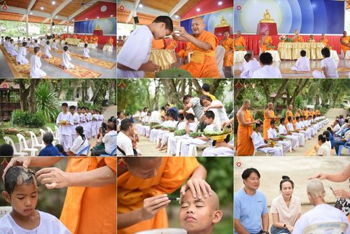 วันพฤหัสบดีที่ 3 เมษายน พ.ศ. 2568 พิธีปลงผมสามเณรฟื้นฟูทั่วไทย ณ ศูนย์ปฏิบัติธรรมบุญประสาน อ.ปากช่อง จ.นครราชสีมา