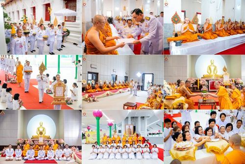 พิธีต้อนรับสัญญาบัตร พัดยศ พระราชวิเทศวชิรเวที (บัณฑิต วรปญฺโญ) เจ้าอาวาสวัดพระธรรมกายสกอตแลนด์ สหราชอาณาจักร ผู้ช่วยเจ้าอาวาสวัดพระธรรมกาย ณ อุโบสถพระไตรปิฏก วัดพระธรรมกาย