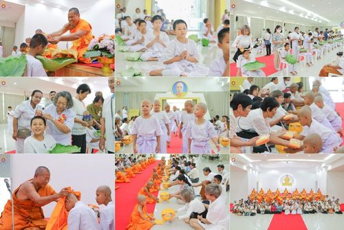 วันเสาร์ที่ 5 เมษายน พ.ศ. 2568 พิธีตัดปอยผม พิธีขอขมาผู้ปกครอง พิธีขอขมามอบผ้าไตร พิธีบรรพชา พิธีถวายบาตรสามเณร ณ ศูนย์ปฏิบัติธรรมและศูนย์อบรมเยาวชนเพชรบุรี ต.ท่าแลง อ.ท่ายาง จ.เพชรบุรี