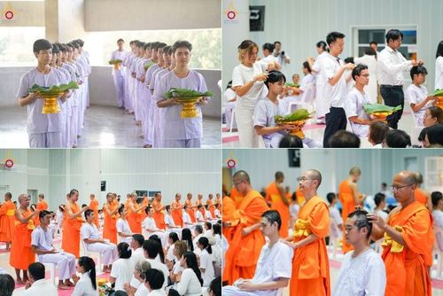 วันเสาร์ที่ 5 เมษายน พ.ศ. 2568 พิธีปลงผมธรรมทายาท โครงการบรรพชาอุปสมบทหมู่ธรรมทายาทอุดมศึกษารุ่น 52 ณ วัดพระธรรมกาย จ.ปทุมธานี