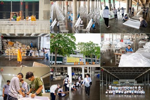 วันที่ 2-14 เมษายน พ.ศ. 2568 เจ้าหน้าที่เตรียมงานวันคุ้มครองโลก ชุดที่ 1 วัดพระธรรมกาย จ.ปทุมธานี