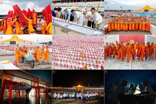 วันศุกร์ที่ 18 เมษายน พ.ศ. 2568 การเตรียมงานในลานธรรม , พระมหาธรรมกายเจดีย์ เพื่องานวันคุ้มครองโลก 22 เมษายน พ.ศ. 2568