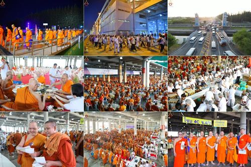 บรรยากาศการเดินทางเข้าวัดพระธรรมกาย , การต้อนรับปฏิสันถาร , การฉันภัตตาหารเช้า , การลงทะเบียนพระสังฆาธิการ  เนื่องในวันคุ้มครองโลก พิธีถวายมหาสังฆทานคณะสงฆ์ 40,000 กว่าวัดทั่วประเทศ ณ วัดพระธรรมกาย