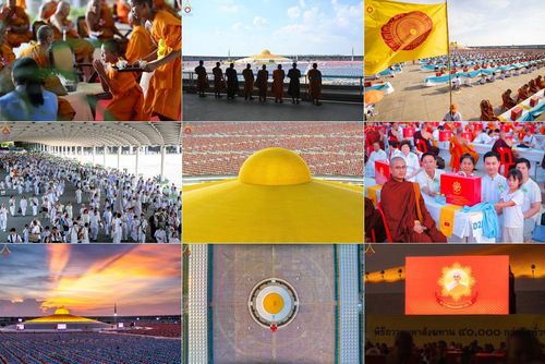 วันอังคารที่ 22 เมษายน พ.ศ. 2568 ภาพพิธีถวายมหาสังฆทานคณะสงฆ์ 40,000 กว่าวัดทั่วประเทศ เนื่องในวันคุ้มครองโลก ชุดที่ 2 (ปลื้มให้สมการรอคอย) ณ ลานธรรมพระมหาธรรมกายเจดีย์ วัดพระธรรมกาย