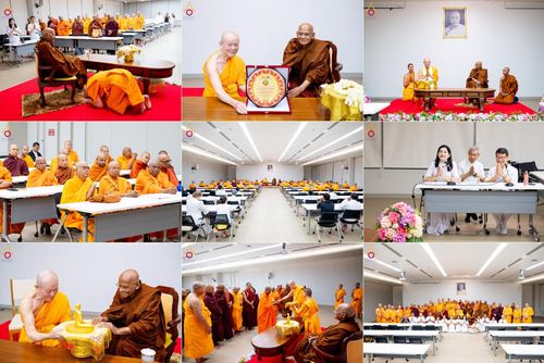 วันที่ 21 เมษายน พ.ศ. 2568 หลวงพ่อทัตตชีโวต้อนรับคณะสงฆ์ WAB ณ อาคาร 100 ปี คุณยายมหารัตนอุบาสิกาจันทร์ ขนนกยูง วัดพระธรรมกาย