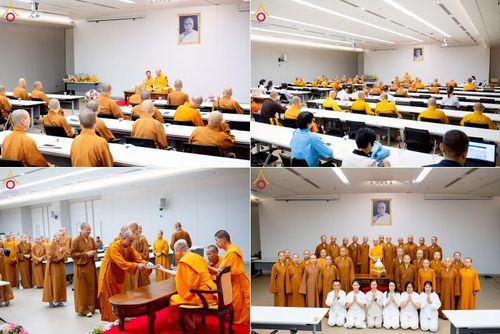 วันที่ 23 เมษายน พ.ศ. 2568 หลวงพ่อทัตตชีโวต้อนรับคณะสงฆ์จีน ณ อาคาร 100 ปี คุณยายมหารัตนอุบาสิกาจันทร์ ขนนกยูง วัดพระธรรมกาย