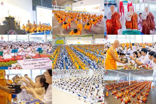 วันวิสาขบูชา วันอาทิตย์ที่ 11 พฤษภาคม พ.ศ. 2568 พิธีตักบาตร และปฎิบัติธรรม ณ สภาธรรมกายสากล วัดพระธรรมกาย