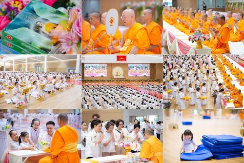 วันอาทิตย์ที่ 18 พฤษภาคม พ.ศ. 2568 พิธีร่วมบุญการศึกษา พระภิกษุ สามเณร ณ ห้องแก้วสารพัดนึก 2 วัดพระธรรมกาย