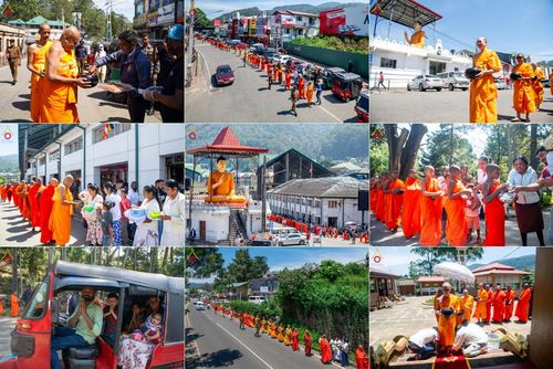 วันที่ 5 พฤษภาคม พ.ศ. 2568 พิธีบิณฑบาตรอบเมืองนูวราอิลิย่า ฉลองเทศกาลวิสาขบูชา แห่งชาติประเทศศรีลังกา