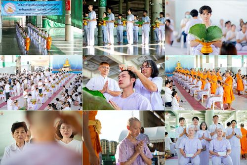 วันเสาร์ที่ 7 มิถุนายน พ.ศ. 2568 พิธีปลงผมโครงการอุปสมบทหมู่ธรรมทายาท ระดับอุดมศึกษา รุ่นที่ 52 ภาคฤดูฝน ณ วิหารคด 9 วัดพระธรรมกาย