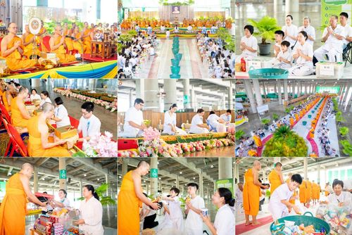 วันอาทิตย์ที่ 22 มิถุนายน พ.ศ. 2568 พิธีตักบาตรฉลองพระบวชใหม่ โครงการอุปสมบทหมู่ผู้บริหารรุ่นที่ 15 ณ วิหารคด วัดพระธรรมกาย