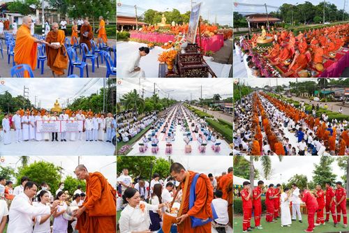 วันพฤหัสบดีที่ 26 มิถุนายน พ.ศ. 2568 พิธีตักบาตรพระ 1,165 รูป ฉลองก่อตั้งเมืองวานรนิวาส ครบรอบ 164 ปี ณ ถนนวานรนิวาส-อากาศอำนวย อ.วานรนิวาส จ.สกลนคร