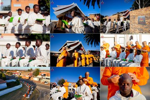 วันศุกร์ที่ 27 มิถุนายน พ.ศ. 2568 พิธีตัดปอยผมและพิธีปลงผมนาคธรรมทายาทแห่งทวีปแอฟริกา พ.ศ. 2568  โครงการบรรพชาอุปสมบทพระธรรมทายาทนานาชาติแห่งทวีปแอฟริกา ครั้งที่ 2 ณ วัดพระธรรมกายโจฮันเนสเบิร์ก สาธารณรัฐแอฟริกาใต้