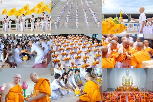 วันเสาร์ที่ 5 กรกฎาคม พ.ศ. 2568 พิธีบรรพชาอุปสมบท ธรรมทายาท โครงการบรรพชาอุปสมบทหมู่ รุ่นเข้าพรรษา ,  โครงการบวชพระนานาชาติ AEC & WAB รุ่นที่ 9 ณ วัดพระธรรมกาย