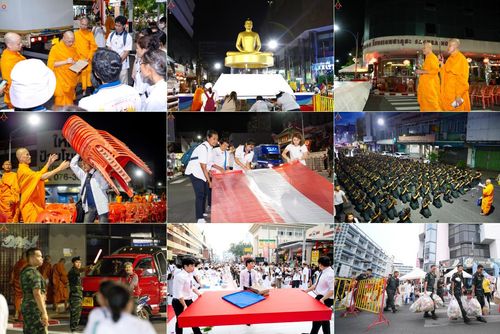 วันที่ 9-10 สิงหาคม พ.ศ. 2568 การเตรียมงาน เก็บงาน ของเจ้าหน้าที่ทุกสถานะ ในงานมหาสังฆทาน ตักบาตรพระ 10,000 รูป ใจกลางเมืองหาดใหญ่ จ.สงขลา