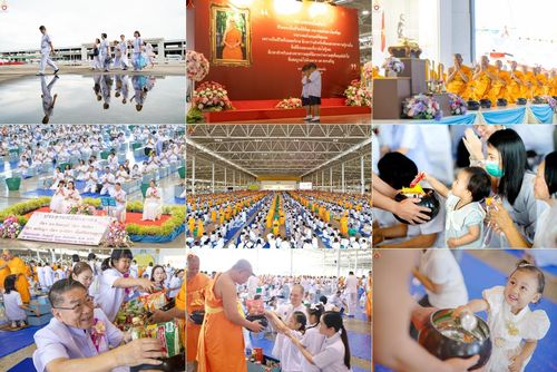 วันพุธที่ 27 สิงหาคม พ.ศ. 2568 พิธีตักบาตร ในวันธรรมชัย ณ วัดพระธรรมกาย จ.ปทุมธานี