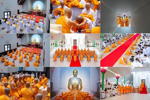 วันเสาร์ที่ 6 กันยายน พ.ศ. 2568 พิธีถวายบาตร บรรพชา อุปสมบทของนาคธรรมทายาท โครงการอุปสมบทหมู่บูชาธรรมครบรอบ 108 ปี  วันครูผู้ค้นพบวิชชาธรรมกาย ณ โบสถ์พระไตรปิฎก วัดพระธรรมกาย