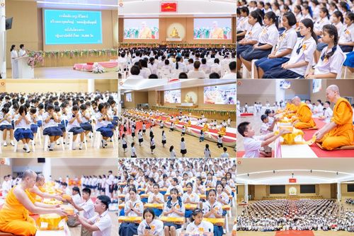 วันเสาร์ที่ 13 กันยายน พ.ศ. 2568 พิธีมอบผ้าไตรประธานกฐินสัมฤทธิ์เด็กดี V-Star ณ สภาธรรมกายสากล วัดพระธรรมกาย