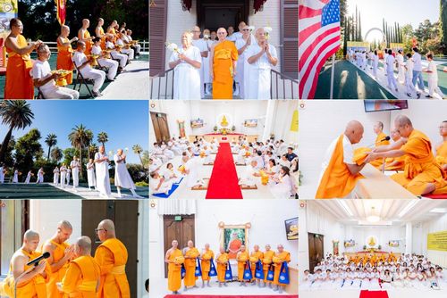 วันที่ 4-5 ตุลาคม พ.ศ. 2568  วัดพระธรรมกายแคลิฟอร์เนีย ประเทศสหรัฐอเมริกา ได้จัดพิธีตัดปอยผม โดยคณะสงฆ์ ญาติ ๆ และสาธุชน ให้กับนาคธรรมทายาท 8 ท่าน และได้จัดพิธีบรรพชา-อุปสมบท ฉลองพิธีทอดกฐินบรมจักรพรรดิ สร้างอุโบสถ 82 ปี บูชาธรรมหลวงพ่อธัมมชโย