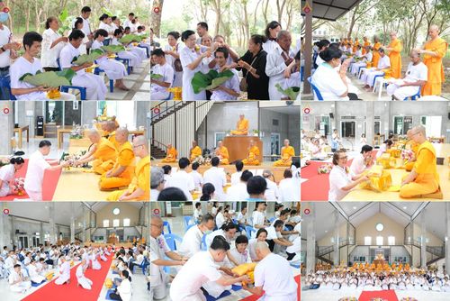 พิธีตัดปอยผมและปลงผมนาคธรรมทายาท พิธีขอขมาผู้ปกครอง ณ ศูนย์อบรมเยาวชนนครปฐม จ.นครปฐม และพิธีมอบบาตร ผ้าไตร นาคธรรมทายาท พิธีบรรพชา อุปสมบทหมู่ ณ วัดลาดหญ้าไทร จ.นครปฐม