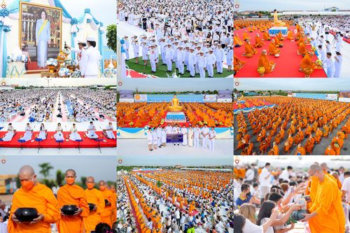 ภาพ No.49461:ประมวลภาพพิธีตักบาตรพระสงฆ์ 1,091 รูป เนื่องในวันแม่แห่งชาติ ณ ตลาดจัมโบ้ ชุดที่ 1