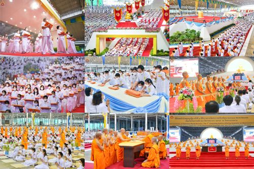 ภาพ No.50343:ประมวลภาพพิธีทอดผ้าป่าสมทบกฐิน ครั้งที่ 1 เนื่องในวันธรรมชัย พุทธศักราช 2565